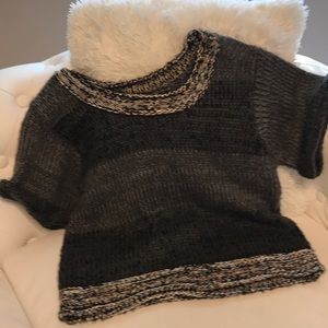 Crop Short Sleeves Sweater